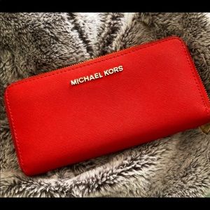 Red Michael Kors wallet